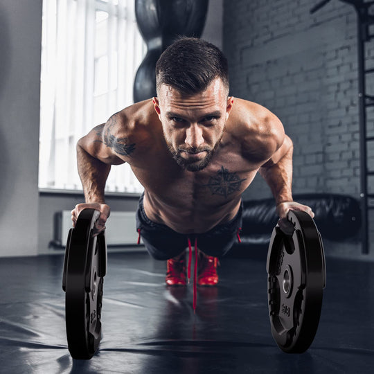 RitFit Rubber Grip Weight Plates – Olympic Plates for Safer, Stronger Barbell Training at Home - Dreamchaser Headquarters