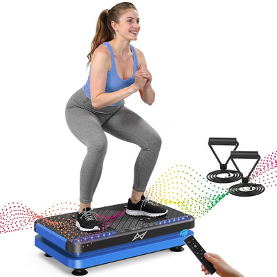 AXV Vibration Plate with LED display, showing time and speed for a successful weight loss vibrating platform session.