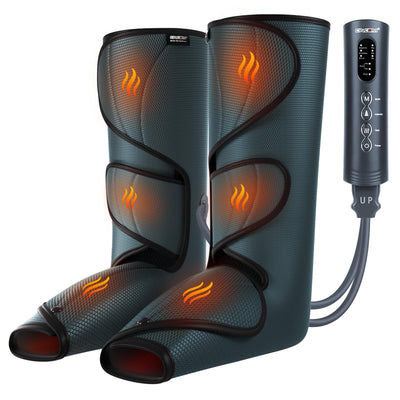 CINCOM leg massager with heat and compression for circulation and pain relief, ideal for soothing leg discomfort.