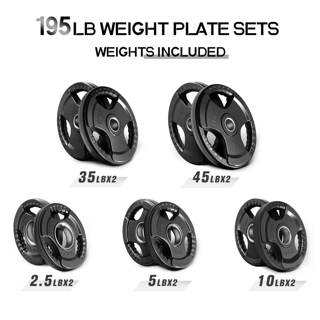 RitFit Rubber Grip Weight Plates – Olympic Plates for Safer, Stronger Barbell Training at Home - Dreamchaser Headquarters