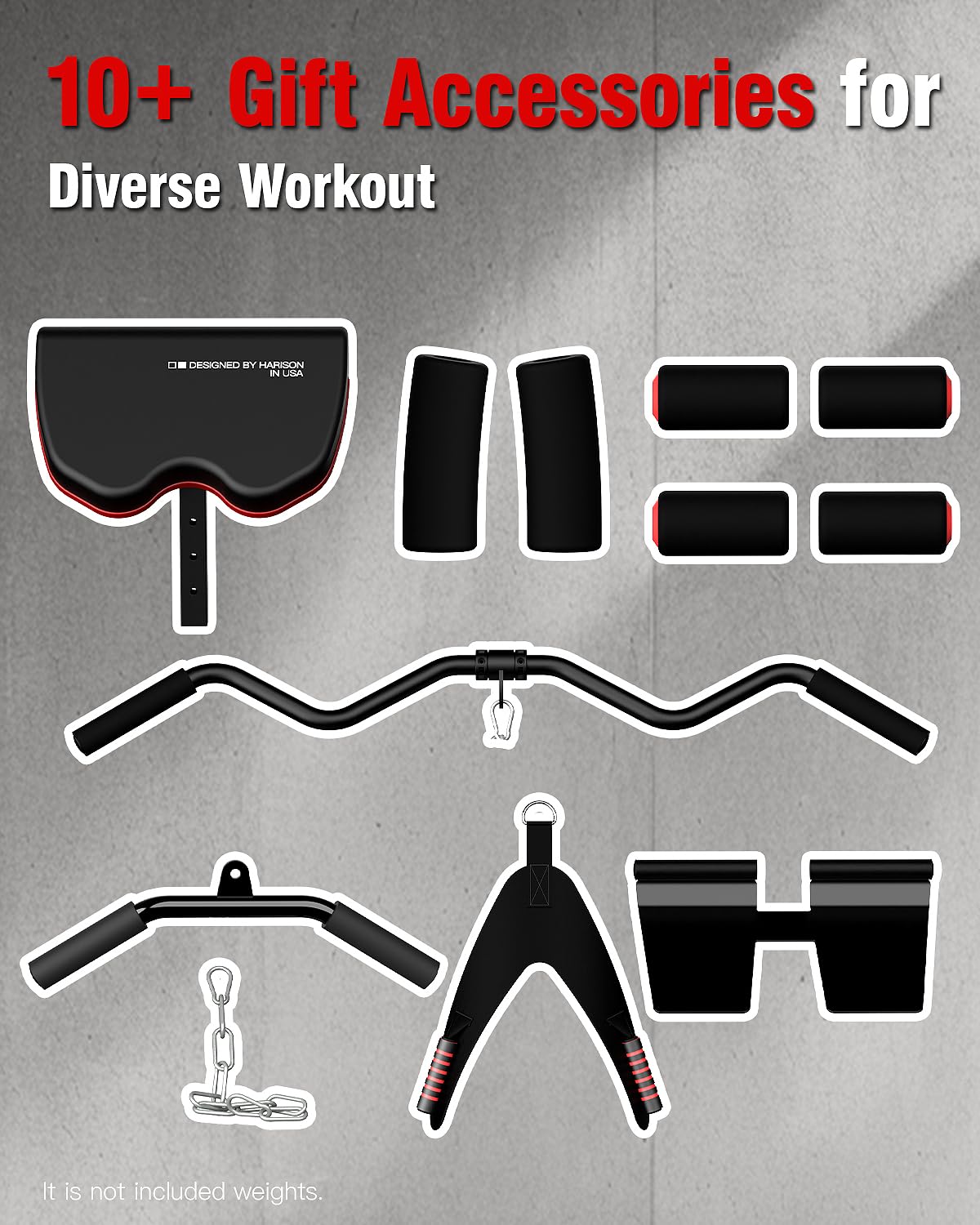 HARISON Home Gym - Full Body Workout Equipment, Exercise Equipment, Fitness Equipment, Multifunctional Home Gym Equipment for Home with Pulley System, Weight Bench, Rowing Machine - Dreamchaser Headquarters