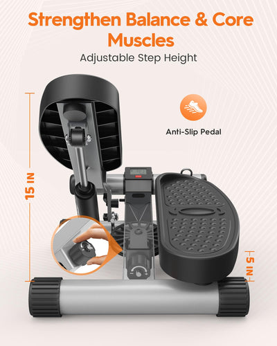 Comfortable stepping action on Niceday Steppers for Exercise highlighting its innovative design.