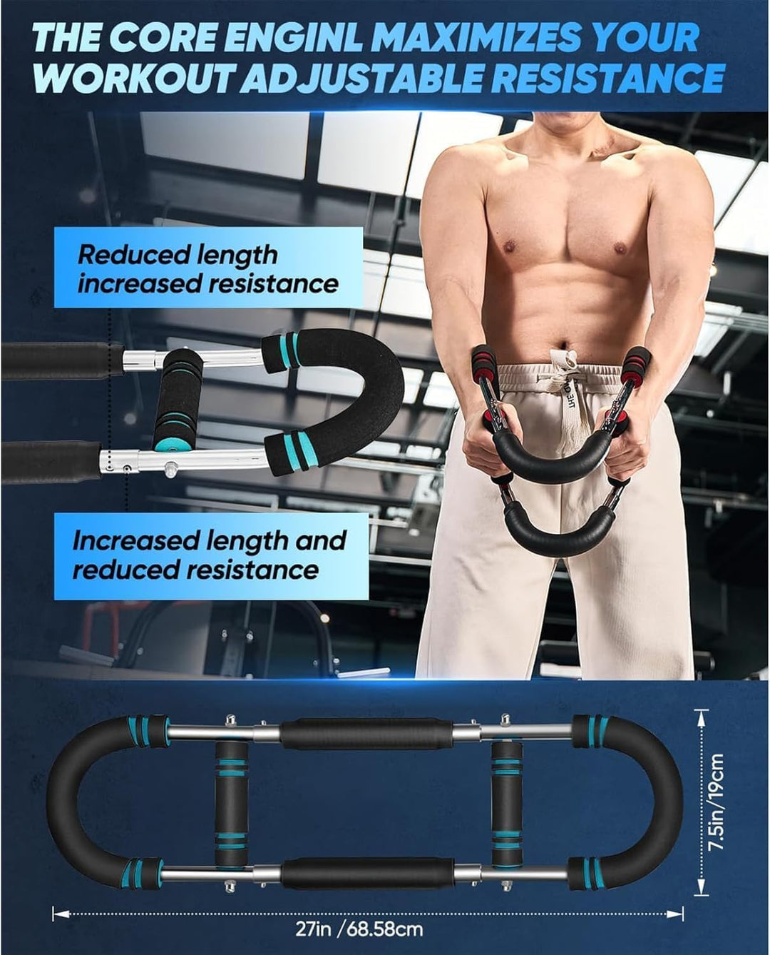 The detachable design of Saker Twister Arm Trainer, highlighting its portability and convenience for on-the-go workouts.