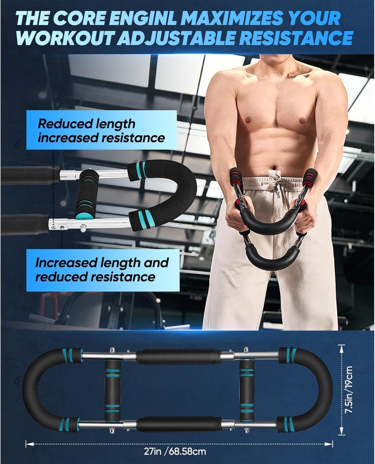 The detachable design of Saker Twister Arm Trainer, highlighting its portability and convenience for on-the-go workouts.