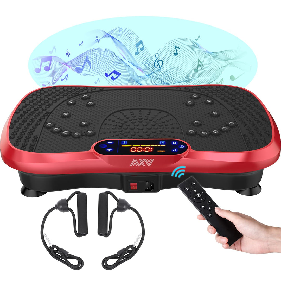 AXV Weight Loss Vibrating Platform - Full Body Shaker Exercise Machine with Remote, Bands &amp; BT Speaker - Dreamchaser Headquarters