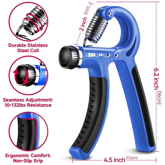 Compact and portable FitBeast Grip Strengthener perfect for gym and home workouts, aiding in increasing hand grip strength.