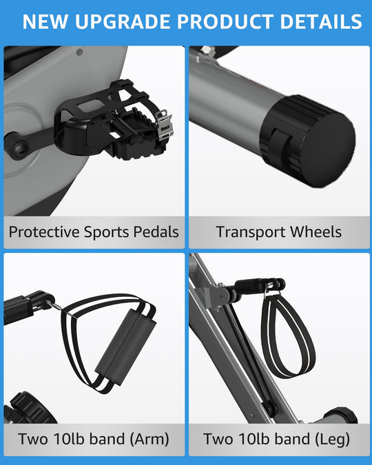 Foldable Exercise Bike 5 IN 1 with 16-Level Magnetic Resistance, Silent 20dB Operation &amp; 300LB Capacity - Dreamchaser Headquarters
