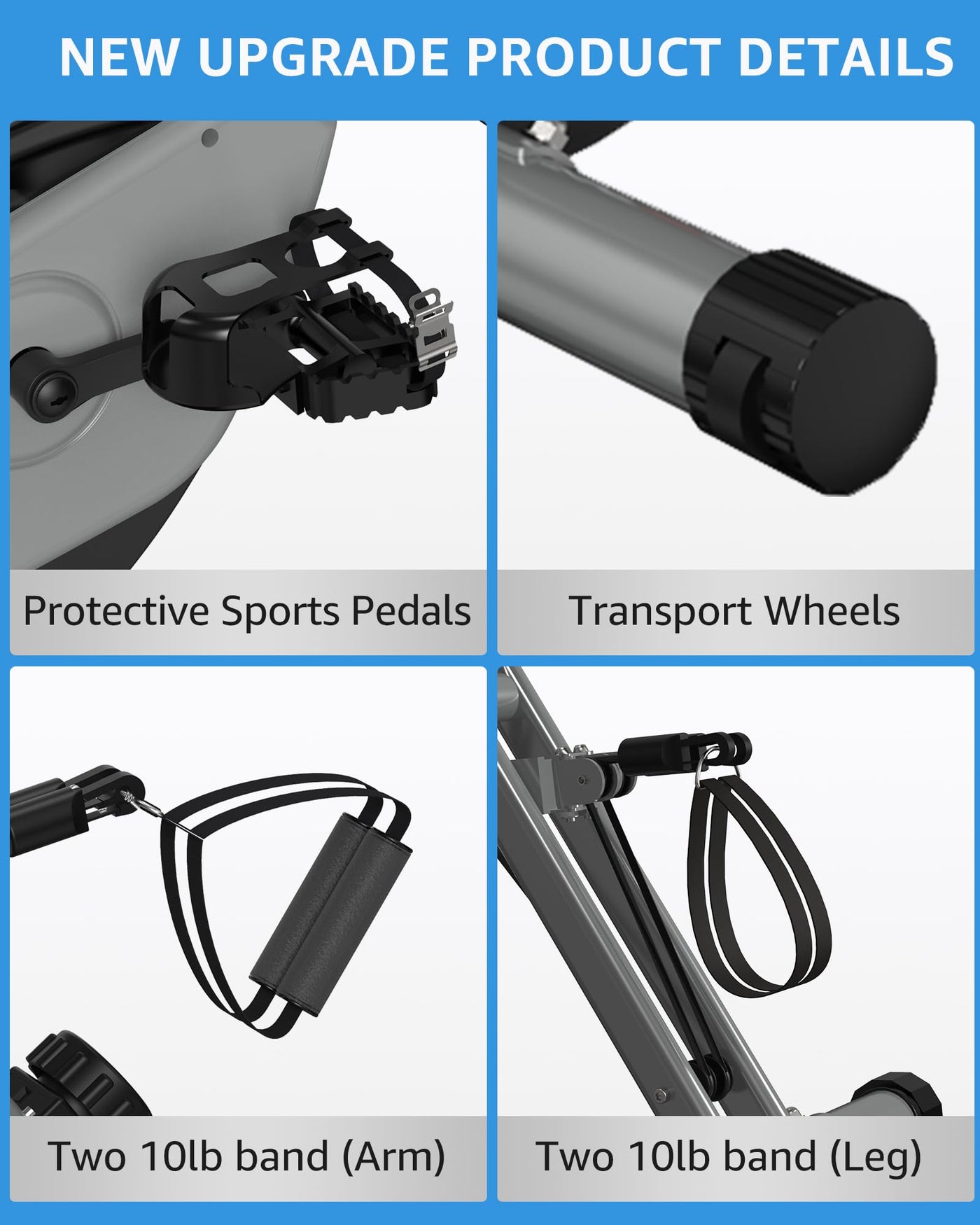 Foldable Exercise Bike 5 IN 1 with 16-Level Magnetic Resistance, Silent 20dB Operation & 300LB Capacity - Dreamchaser Headquarters