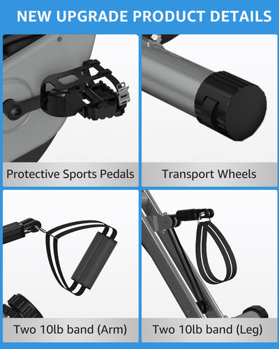Foldable Exercise Bike 5 IN 1 with 16-Level Magnetic Resistance, Silent 20dB Operation & 300LB Capacity - Dreamchaser Headquarters