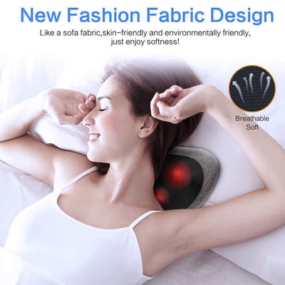 Comfortable Fabric Design - Papillon massage pillow with heat made from high-quality, skin-friendly material.