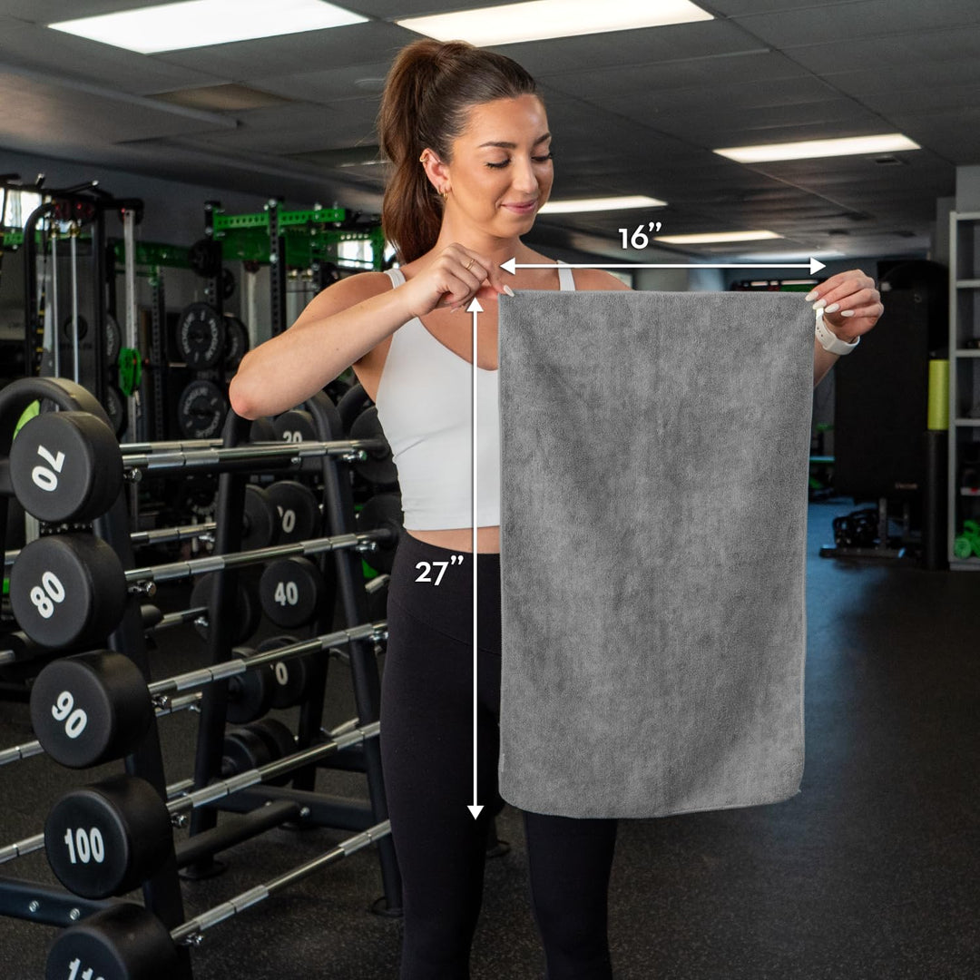 S&amp;T INC. Microfiber Gym Towels, versatile for treadmill workouts and yoga sessions.