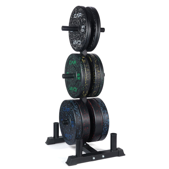 CAP Olympic Bumper Plate Weight Set 100–370LB for Home Gyms