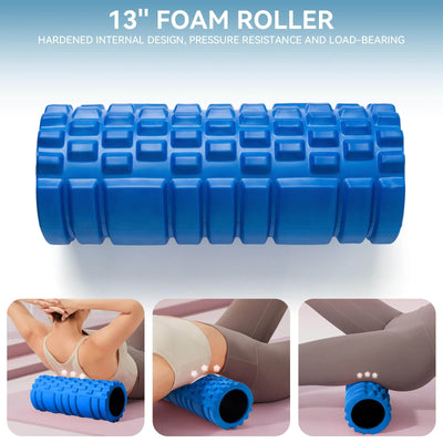 Krightlink 5 in1 Foam Roller Set for Deep Tissue Muscle Massage, High Density Fitness Exercise Foam Roller, Massage Roller, Massage Ball - Dreamchaser Headquarters