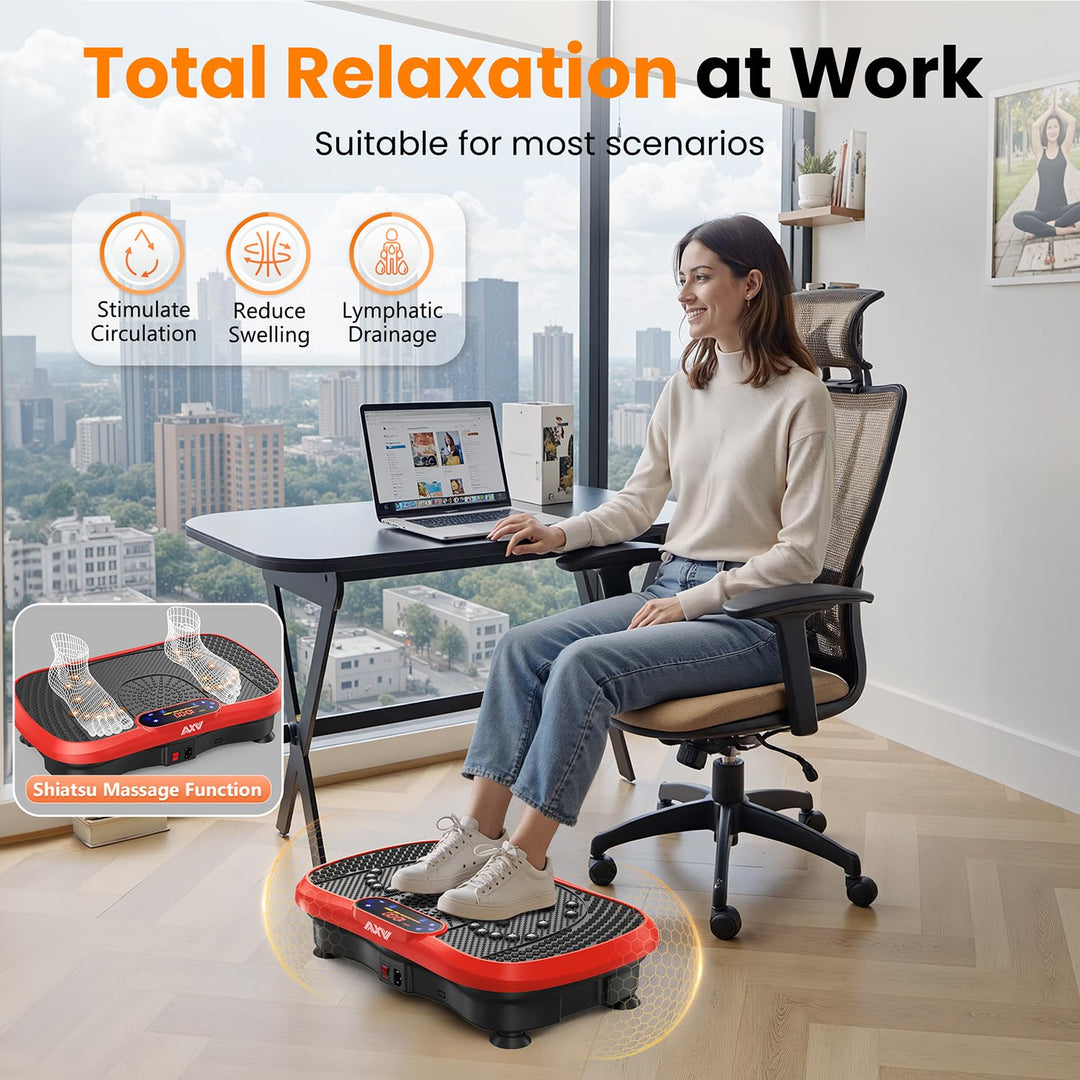 AXV Weight Loss Vibrating Platform - Full Body Shaker Exercise Machine with Remote, Bands &amp; BT Speaker - Dreamchaser Headquarters