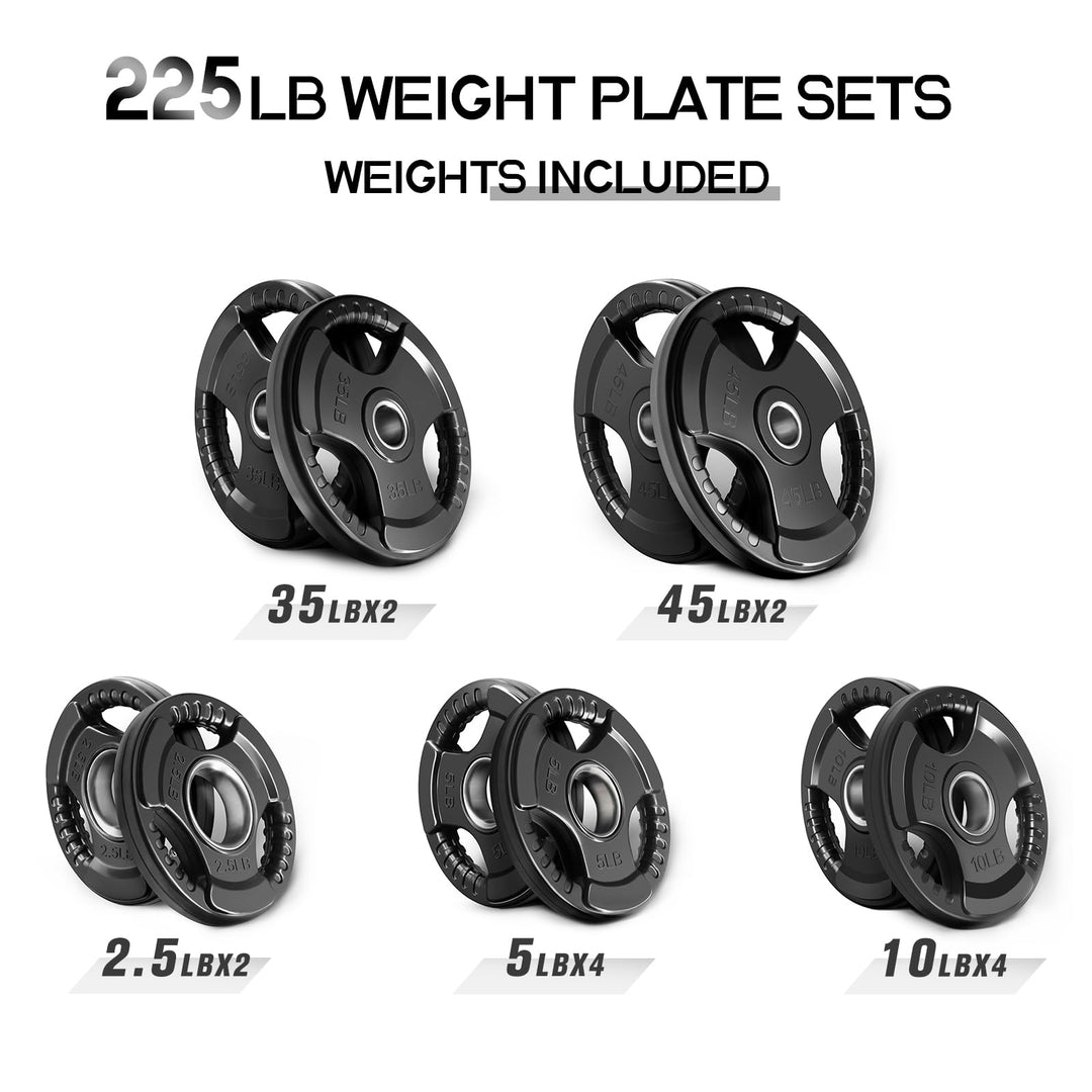RitFit Rubber Grip Weight Plates – Olympic Plates for Safer, Stronger Barbell Training at Home - Dreamchaser Headquarters