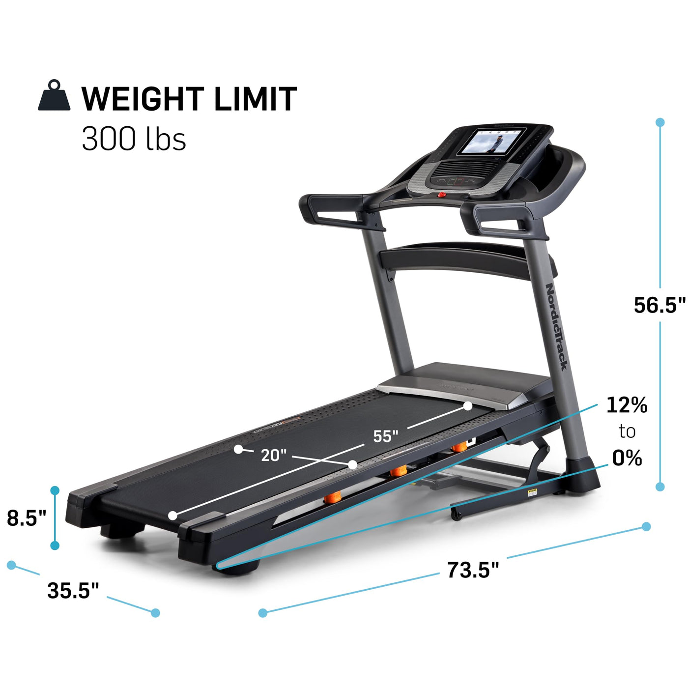 NordicTrack T 6.5 S; Treadmill for Running and Walking with 5” Display and SpaceSaver Design - Dreamchaser Headquarters