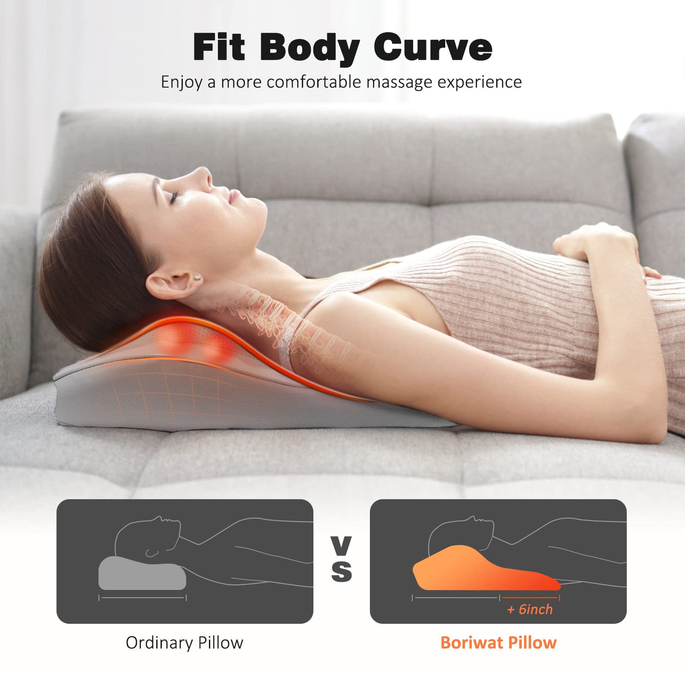 Relax in style with the Boriwat Back Massager with Heat, ideal for easing muscle tension.