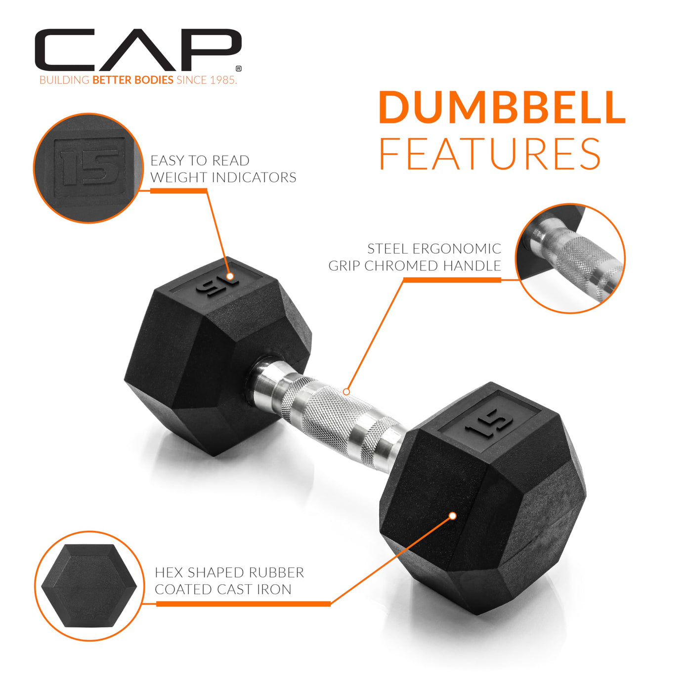 CAP Barbell 150 LB Hex Dumbbells with Rack - Space-Saving Design, Durable Rubber Coating, Versatile for Home Gym - Dreamchaser Headquarters