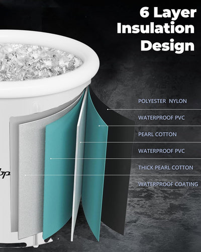 XL Ice Bath Tub displayed in a modern home gym, ready for cold plunge sessions.