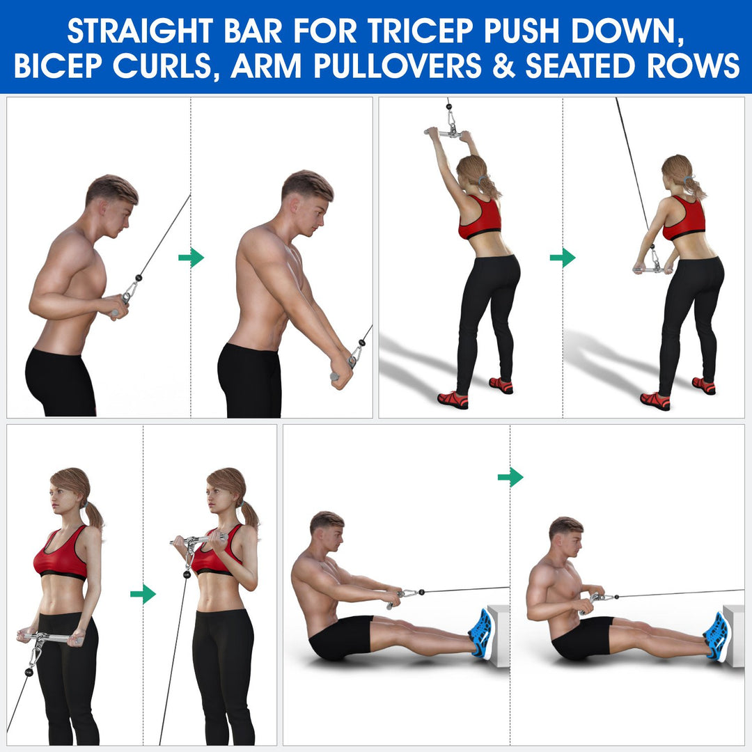 Cable Machine Attachment Set for Upper Body Strength Training | DreamChaserHQ