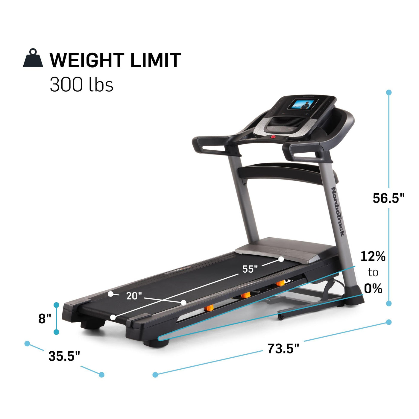 NordicTrack T 6.5 S; Treadmill for Running and Walking with 5” Display and SpaceSaver Design - Dreamchaser Headquarters