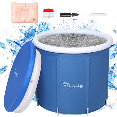 XL Ice Bath Tub with cover, perfect for indoor and outdoor use as a cold plunge tub for athletes.