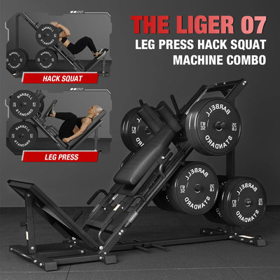 GMWD Leg Press Hack Squat Machine Combo, Leg Press Machine with Linear Bearing, Lower Body with Weight Storage for Quads, Hamstring, Glutes, Home Gym Exercise Equipment - Dreamchaser Headquarters