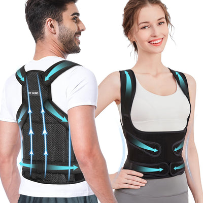 Supportive Fit Geno posture corrector for back pain improvement, trusted by thousands for comfort.