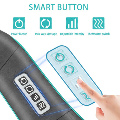 AERLANG Shiatsu Back and Neck Massager, ideal for shoulder pain relief, featuring a user-friendly design.