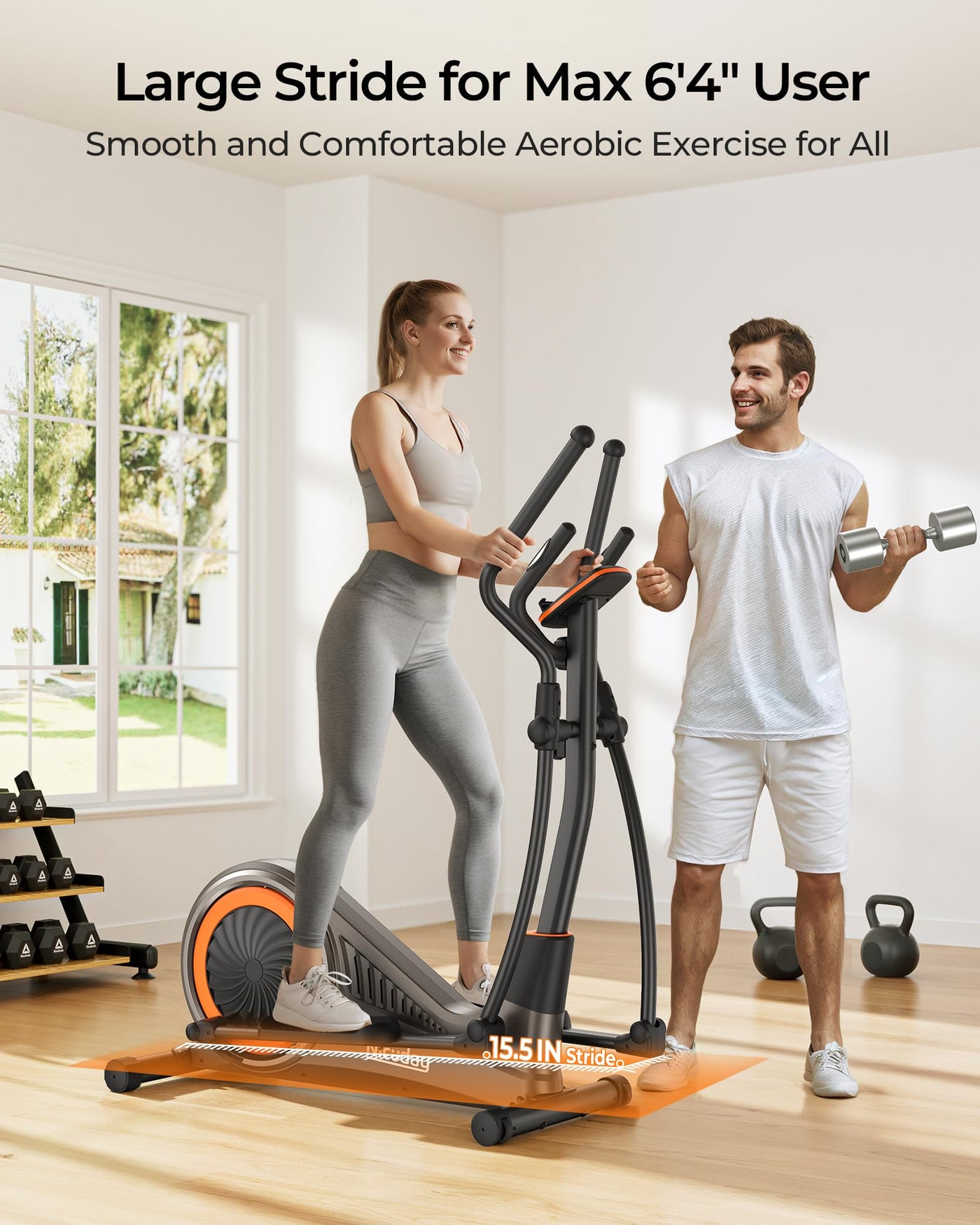 Niceday Elliptical Machine setup process, illustrating the easy assembly for an elliptical trainer for home.