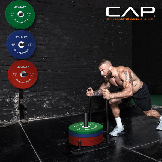 CAP Olympic Bumper Plate Weight Set 100–370LB for Home Gyms