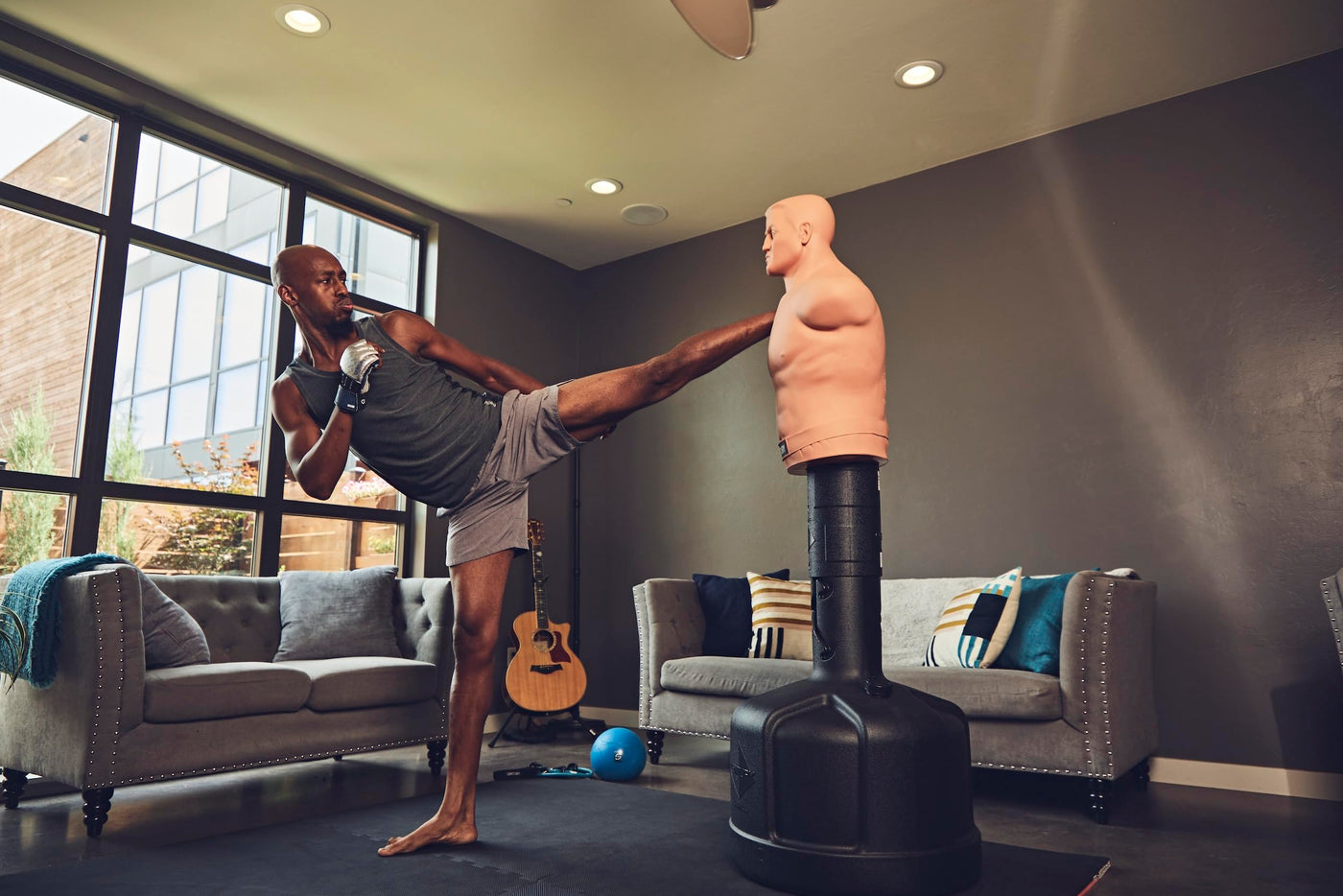 Century BOB Body Bag with Base Unit | Freestanding Training Dummy Opponent Bag | Mannequin Bag, Martial Artists, Fitness Pros, Athletes Training - Dreamchaser Headquarters