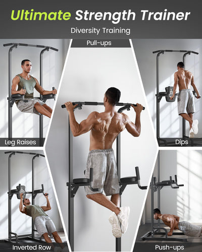 High-quality materials used in the Sportsroyals Power Tower with pull up bar for home gym longevity.