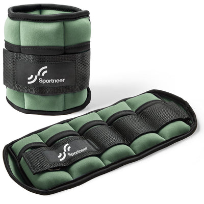 Sportneer Adjustable Weighted Ankle Weights Set 1 Pair 2 4 6 8 10 Lbs Leg Weight Straps for Women Men for Gym,Fitness, Workout,Walking, Jogging,1-5 lbs for Each Ankle, 1 Pair 2-10 lbs (Black) - Dreamchaser Headquarters
