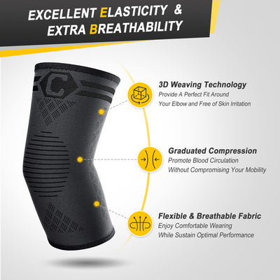 Stylish CAMBIVO elbow brace for tendonitis, ideal for golfers and athletes needing pain relief.