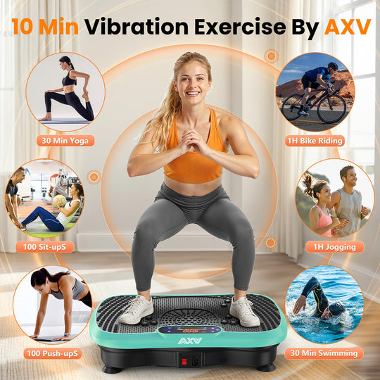 AXV Weight Loss Vibrating Platform - Full Body Shaker Exercise Machine with Remote, Bands &amp; BT Speaker - Dreamchaser Headquarters