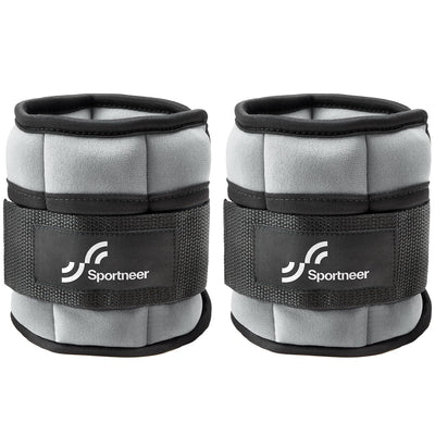 Sportneer Adjustable Weighted Ankle Weights Set 1 Pair 2 4 6 8 10 Lbs Leg Weight Straps for Women Men for Gym,Fitness, Workout,Walking, Jogging,1-5 lbs for Each Ankle, 1 Pair 2-10 lbs (Black) - Dreamchaser Headquarters