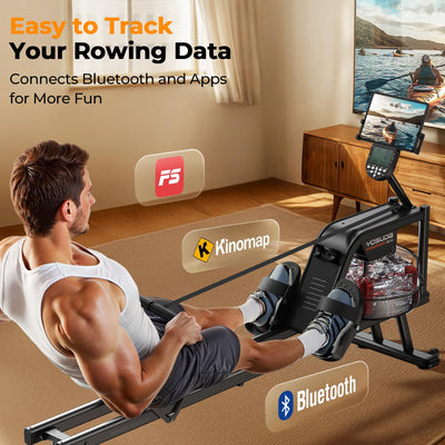 YOSUDA Magnetic Rowing Machine in active use, providing a full-body workout.
