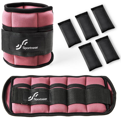 Sportneer Adjustable Weighted Ankle Weights Set 1 Pair 2 4 6 8 10 Lbs Leg Weight Straps for Women Men for Gym,Fitness, Workout,Walking, Jogging,1-5 lbs for Each Ankle, 1 Pair 2-10 lbs (Black) - Dreamchaser Headquarters