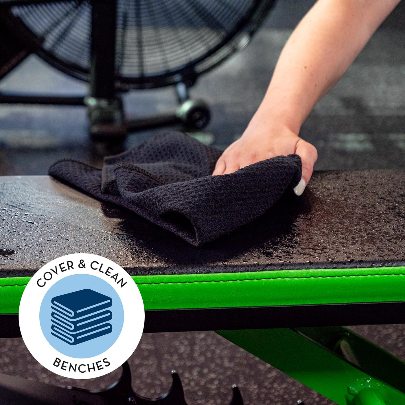 Pack of S&T INC. Microfiber Gym Towels, ideal for yoga, measuring 16 x 27 inches.