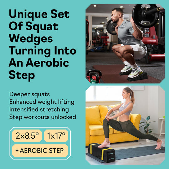 Squat Wedge Set for Improved Mobility &amp; Deeper Squats | DreamChaserHQ