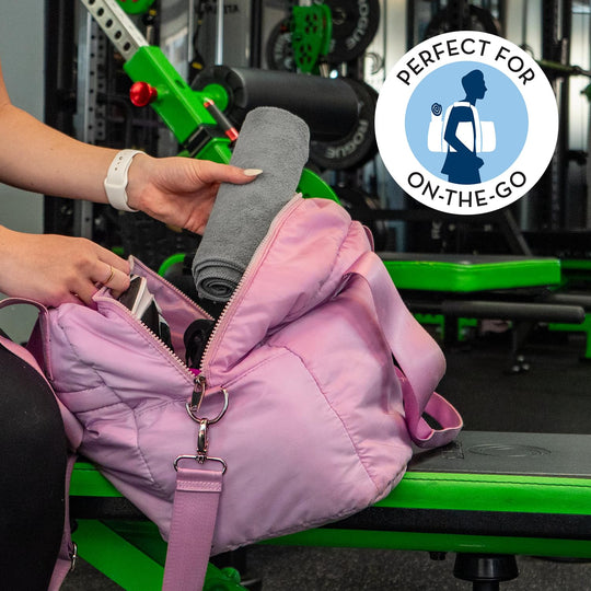 S&amp;T INC. Microfiber Gym Towels, conveniently packed for your gym bag.