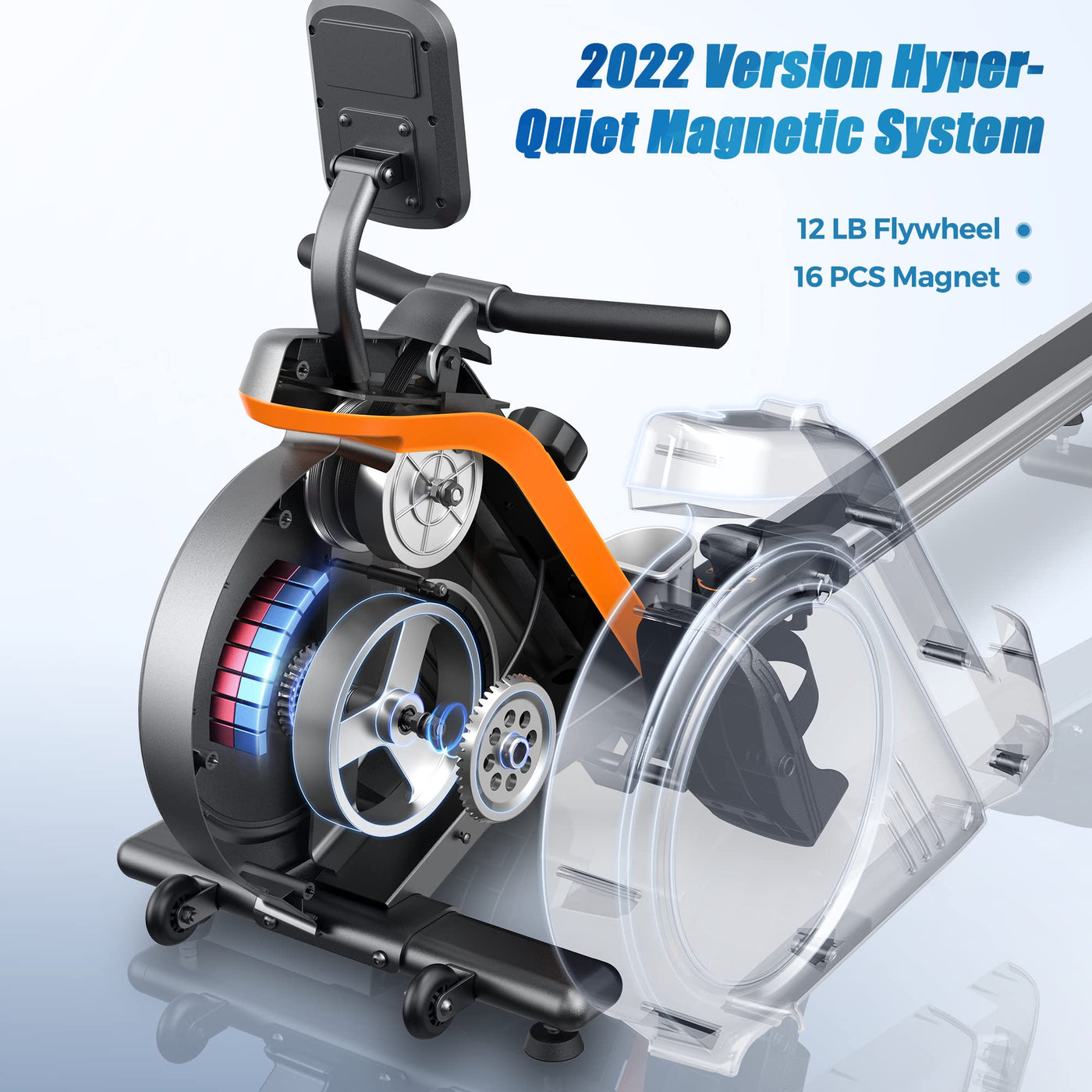 Diverse workout features of the YOSUDA Magnetic Rowing Machine to cater to all fitness levels.