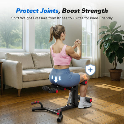 MERACH Deep Squat Machine for Women, Adjustable Glutes Trainer Machine, Core & Leg Exercise, Push Up Workout Equipment at Home Gym(Blue) - Dreamchaser Headquarters