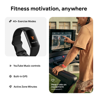 Fitbit Charge 6 Fitness Tracker with Google apps, Heart Rate on Exercise Equipment\ - Dreamchaser Headquarters