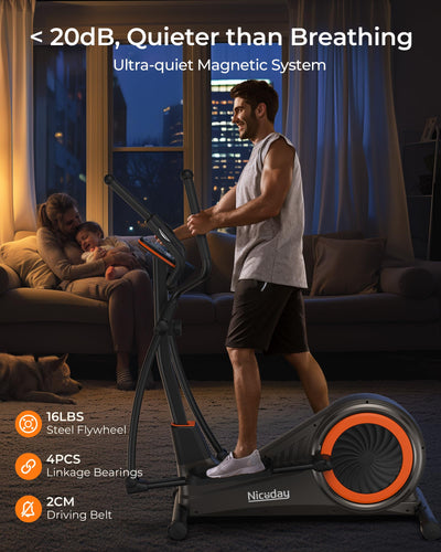 Lifelong service guarantee information for Niceday Elliptical Machine, an elliptical trainer for home.