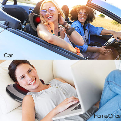 Infrared Heating Feature - Enhance your relaxation with the heated function of this massage pillow with heat.