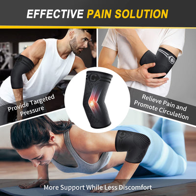 Enlarged view of the CAMBIVO elbow brace for tendonitis, capturing its elegant features.