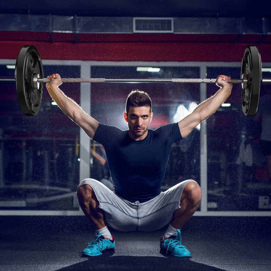 RitFit Rubber Grip Weight Plates – Olympic Plates for Safer, Stronger Barbell Training at Home - Dreamchaser Headquarters