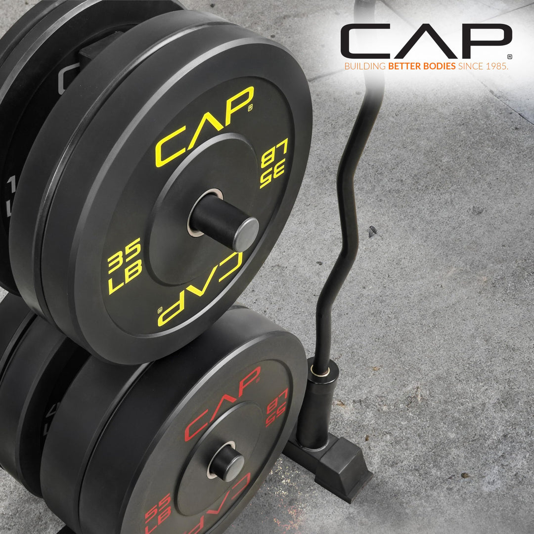 CAP Olympic Bumper Plate Weight Set 100–370LB for Home Gyms